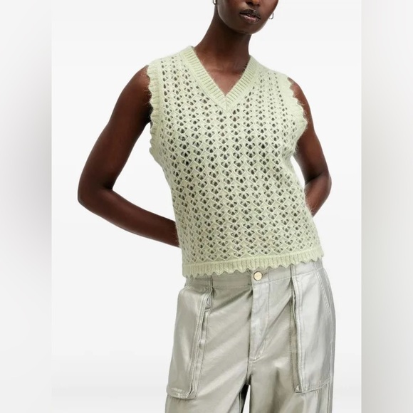 All Saints Sweaters - NWOT AllSaints Vivian Open Knit Tank Top
Vest
Wool
Mohair
Earth Green
Lux
$229
M